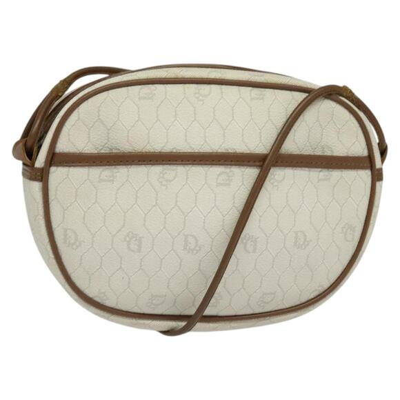 DIOR Honeycomb Canvas Shoulder Bag Pvc White - Picture 1 of 12